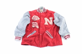 travel use 1975 Red & Grey High School Varsity Jacket