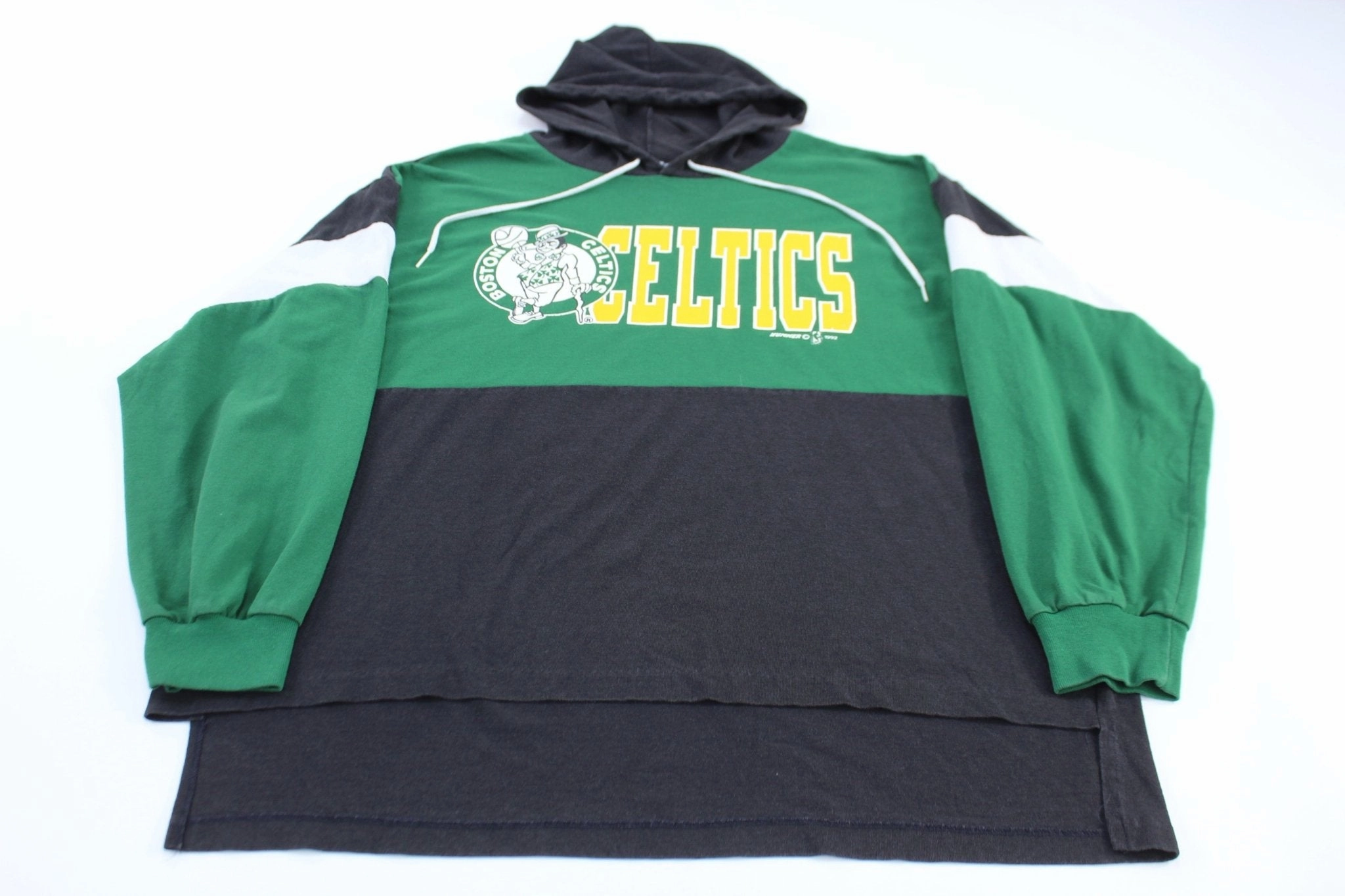 Packable option NoiseReduced Closure System 1992 Boston Celtics Basketball Striped Lightweight Hoodie