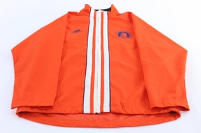 Non Restrictive Silhouette Casual Comfort Wear 1999 Boston Marathon Athletic Association Orange Striped Zip Up Jacket