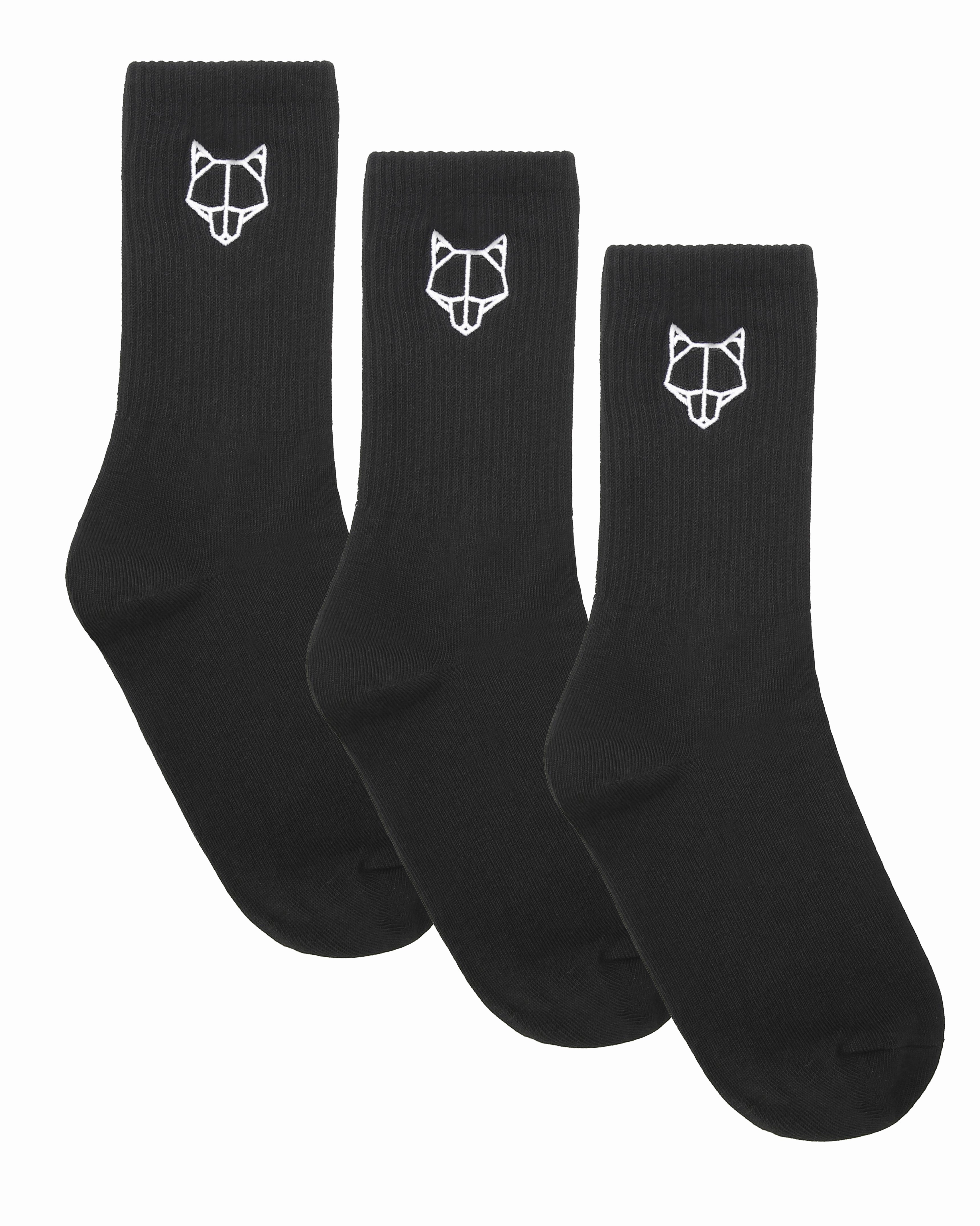 Suede Edge 3 Pack Mens Socks Black