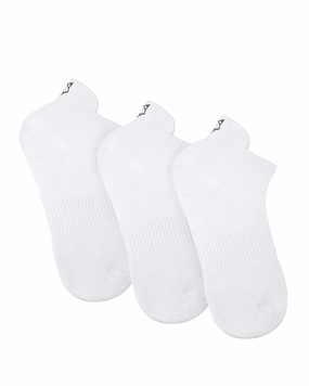 3 Pack Womens Ankle Socks White Flat Support Neutral Edge