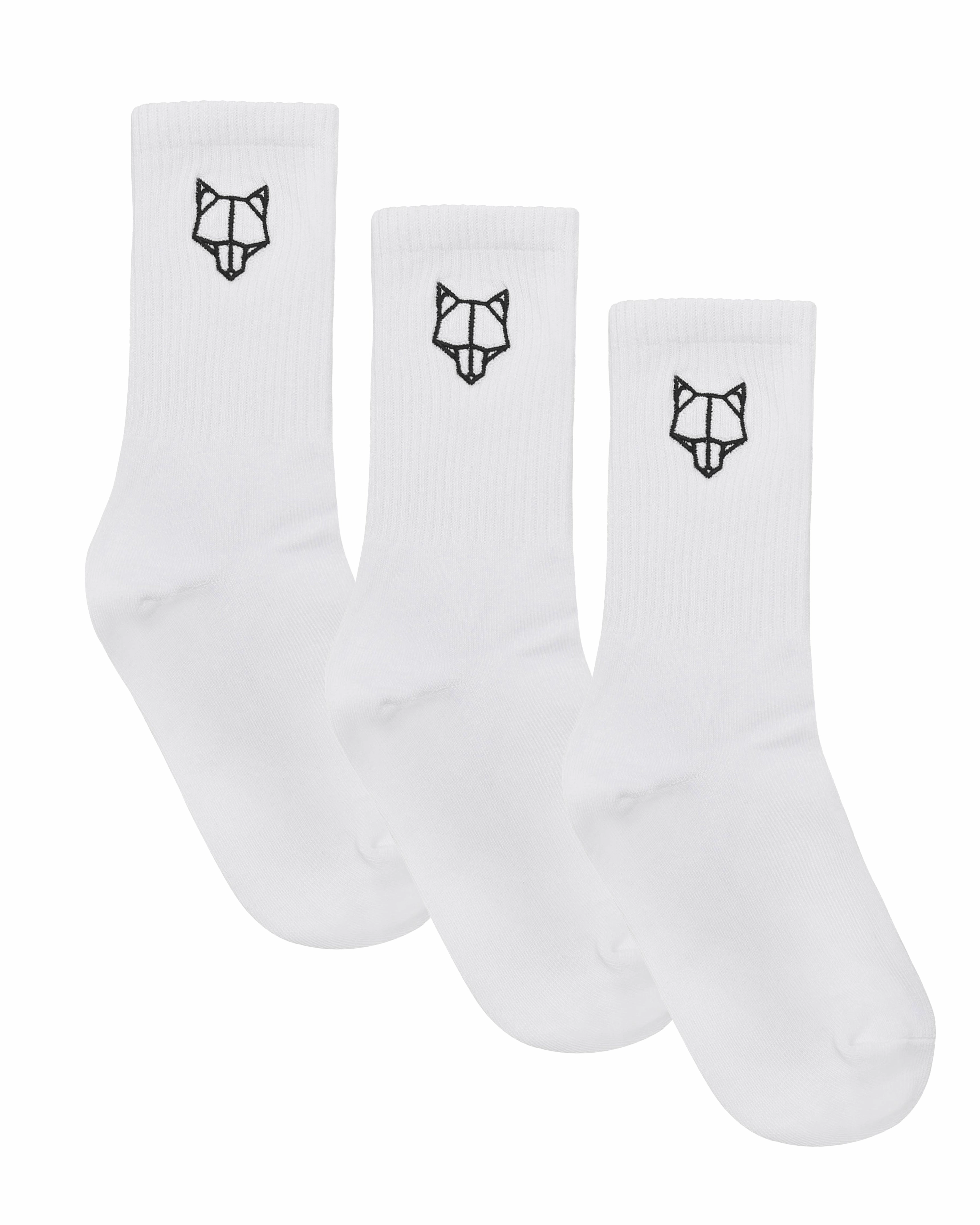 3 Pack Womens Socks White Street Walk Zip Fit