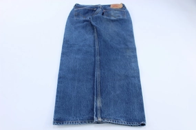 501 Levi's Medium Dark Wash Denim Jeans Chilly Weather Comfort