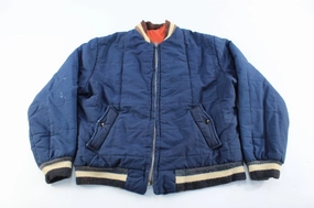 60's Navy Blue Zip Up Jacket second - hand Template