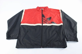 80's Adidas Black, Red, & White Zip Up Jacket Innovate