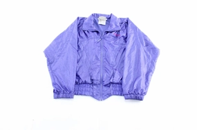 80's Adidas Embroidered Logo Purple Zip Up Jacket Generic Agree