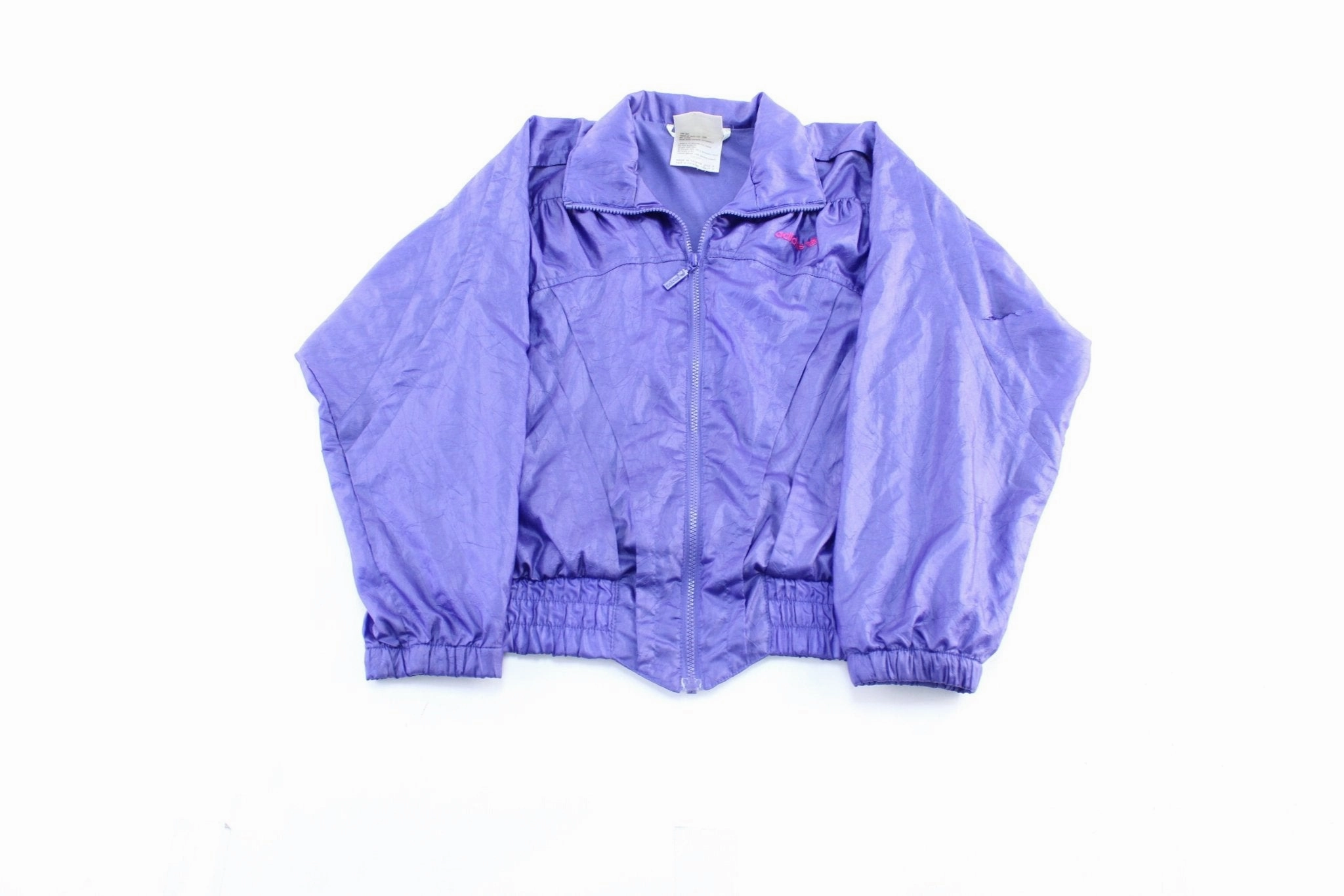 80's Adidas Embroidered Logo Purple Zip Up Jacket Generic Agree