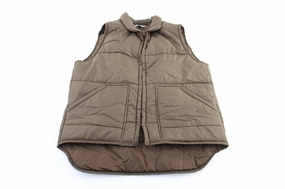 80's Big Smith Brown Zip Up Vest Neutral Tones