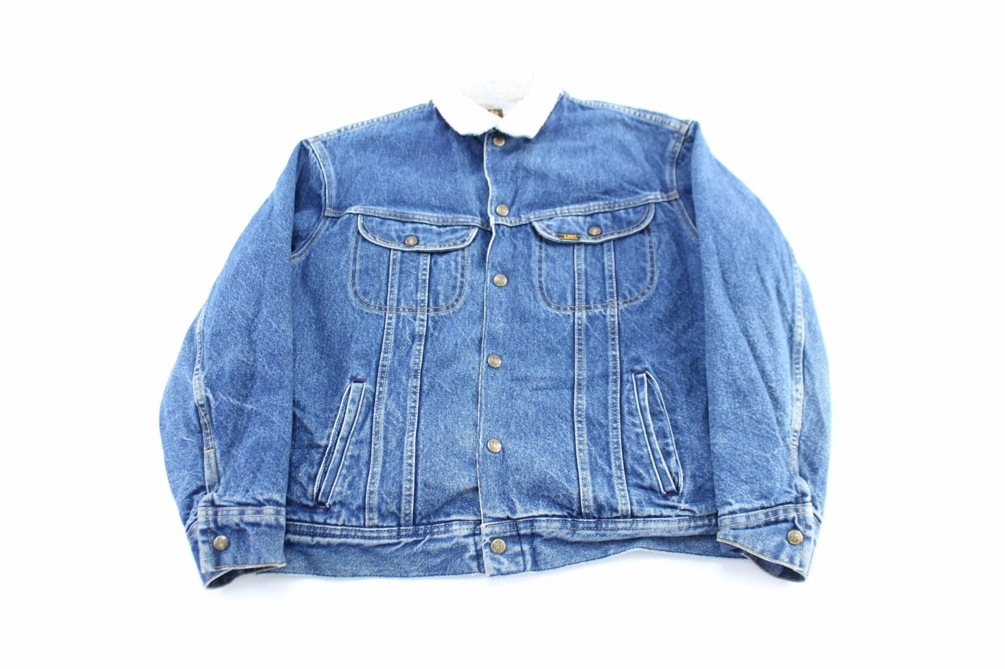Non Chafing Edges suitable for product launches 80's Lee Sherpa Lined Denim Trucker Jacket