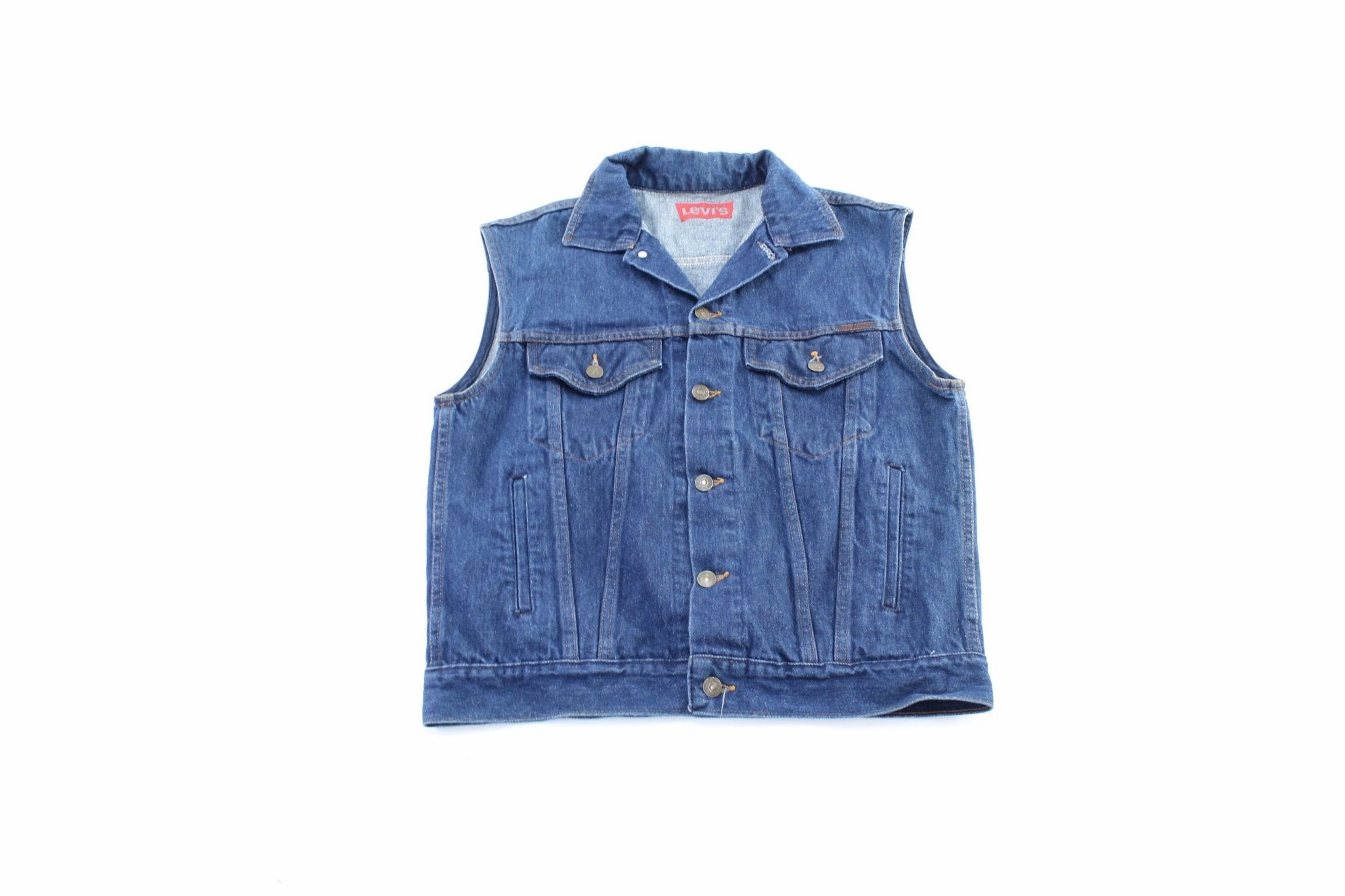 80's Levi's Cowden Dark Wash Denim Vest Remember