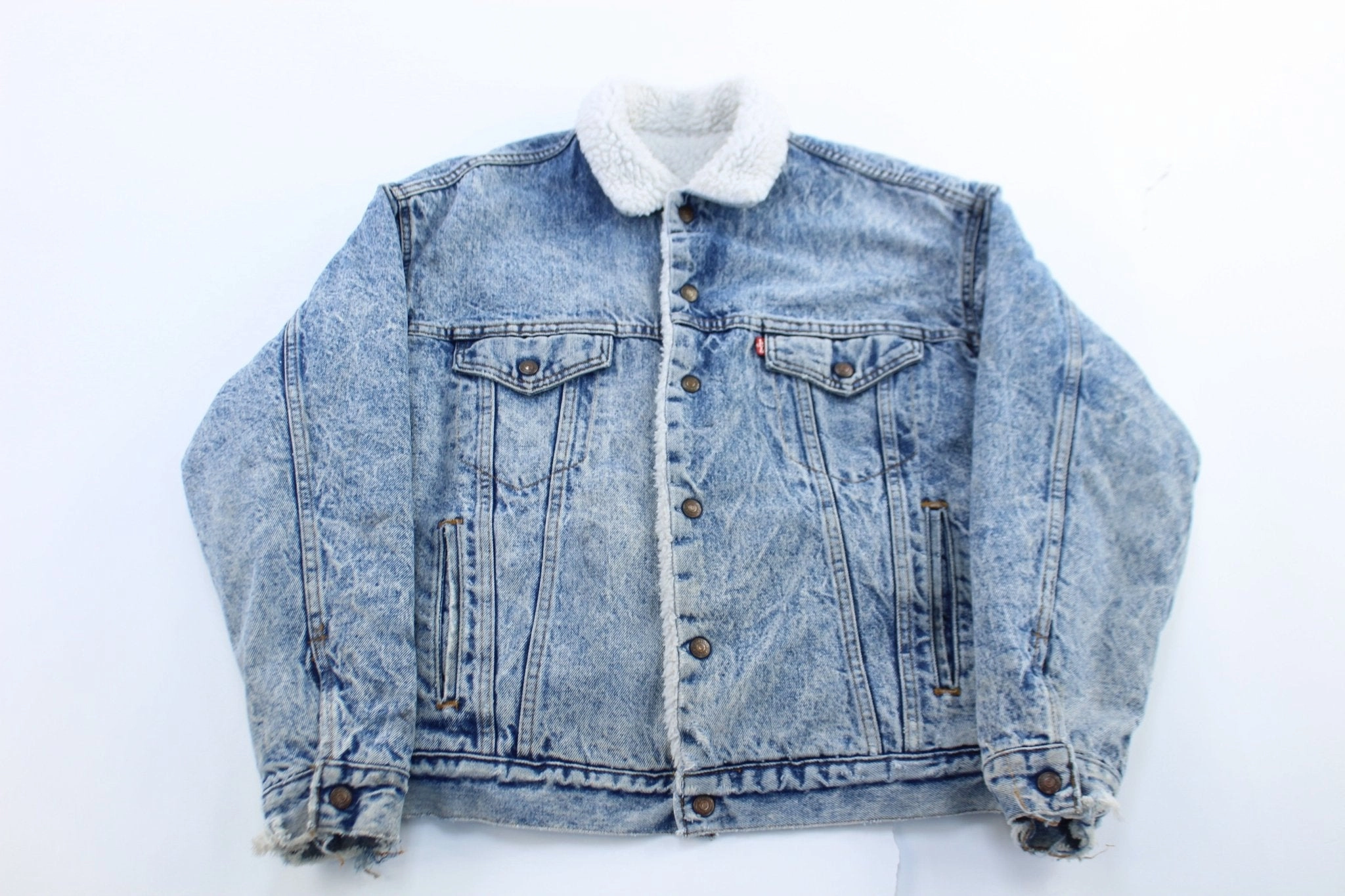 80's Levi's Sherpa Lined Denim Trucker Jacket Wilderness Ready
