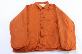 80's University of Texas Embroidered Windbreaker Jacket Hexagonal Quilted Pattern