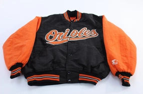 Quick Fit 90's Baltimore Orioles Baseball Embroidered Starter Jacket