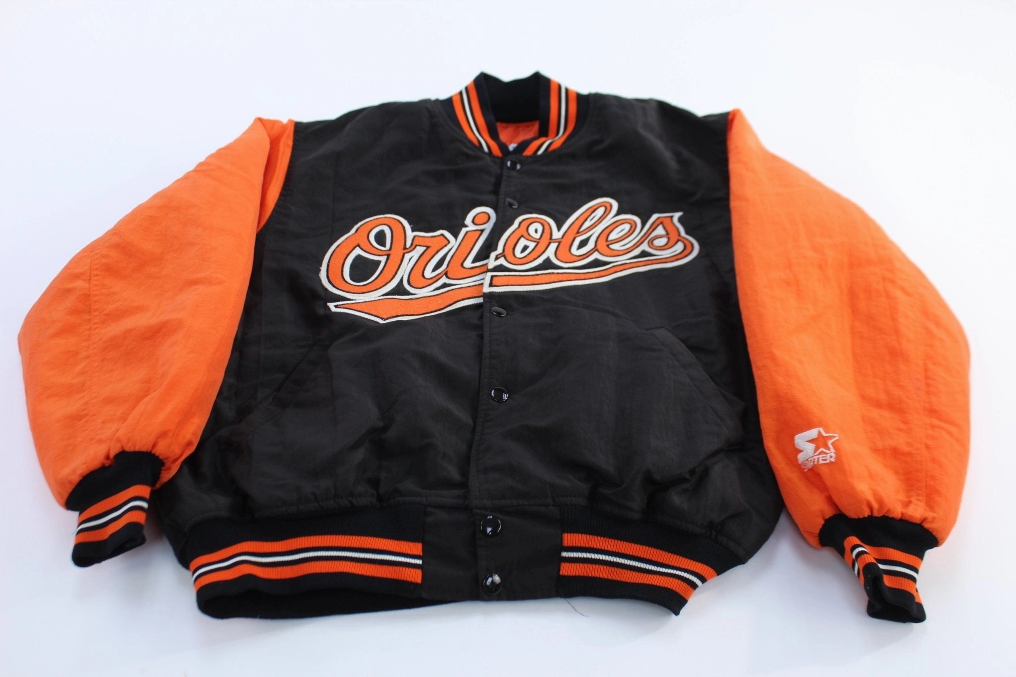 Quick Fit 90's Baltimore Orioles Baseball Embroidered Starter Jacket