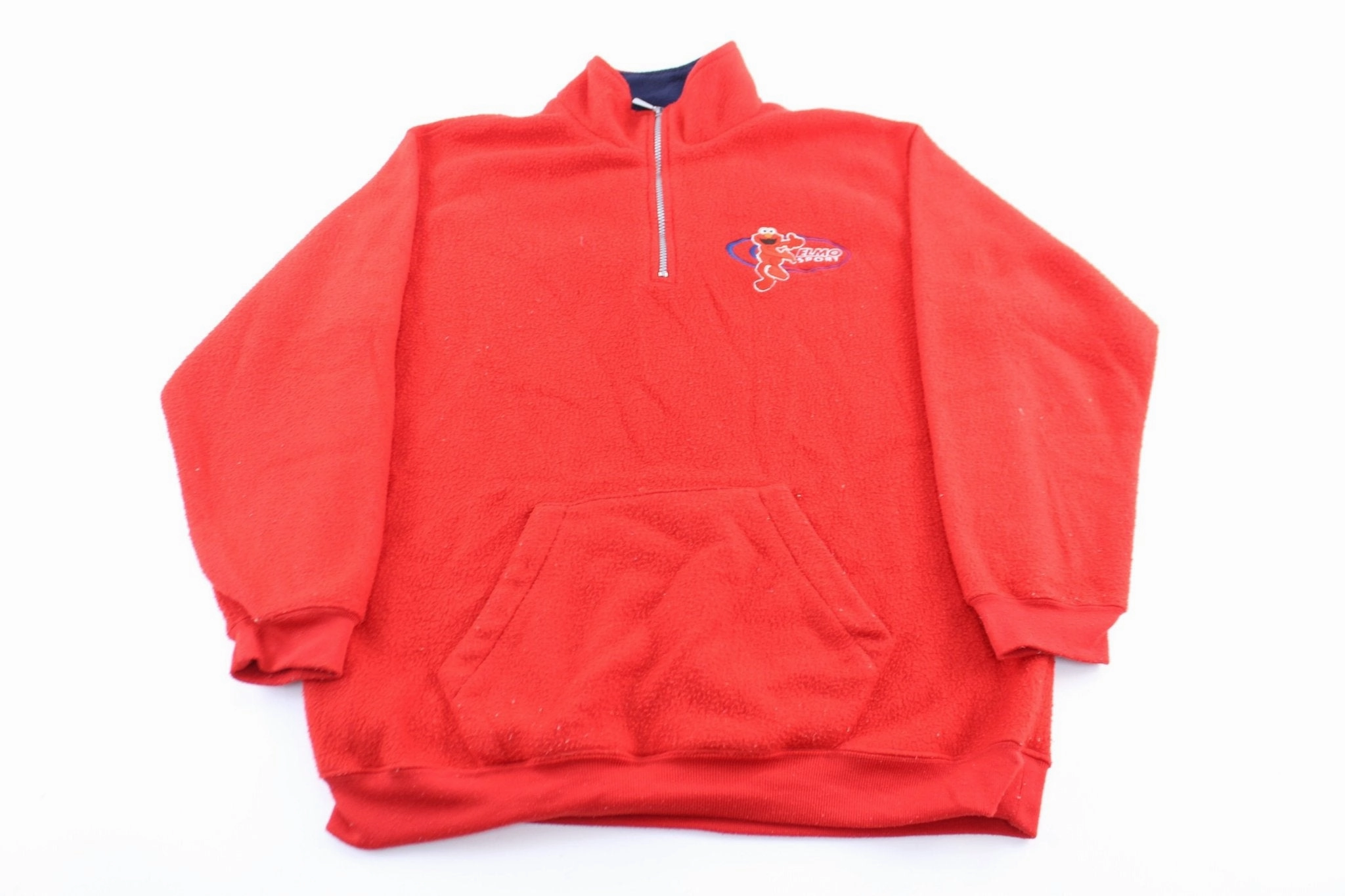 90's Elmo Sport Embroidered Fleece Zip Up Jacket layering option