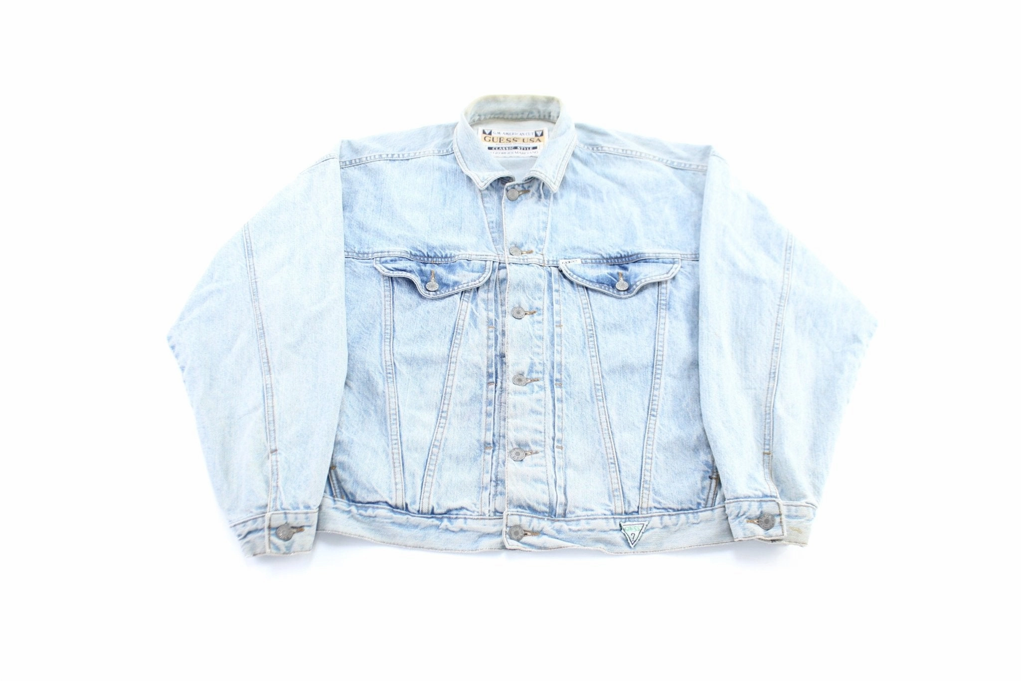 90's Guess Light Wash Denim Jacket Fast Layering