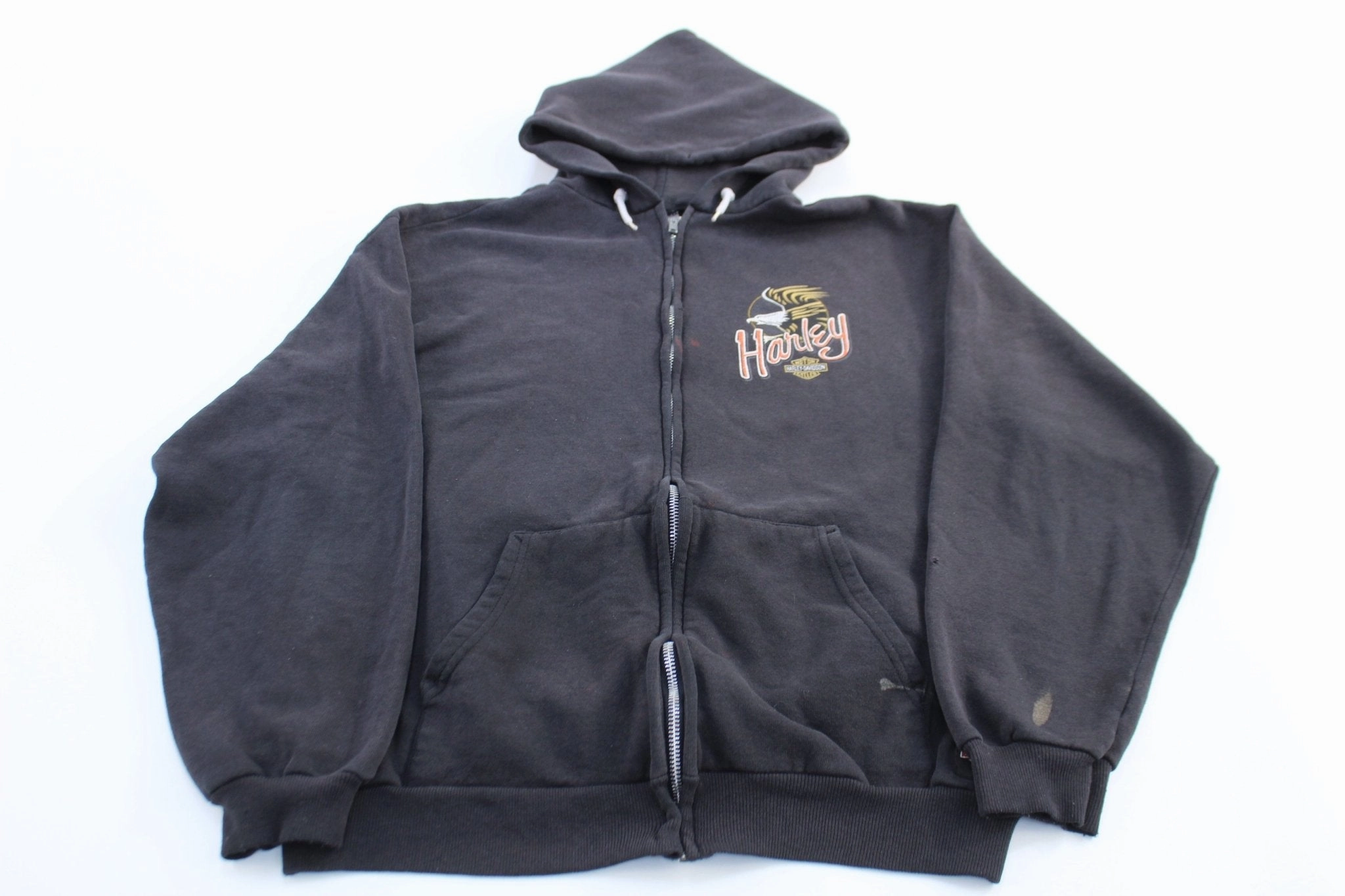 Exhibit Commute 90's Harley Davidson Motorcycles Salinas, California Zip Up Hoodie