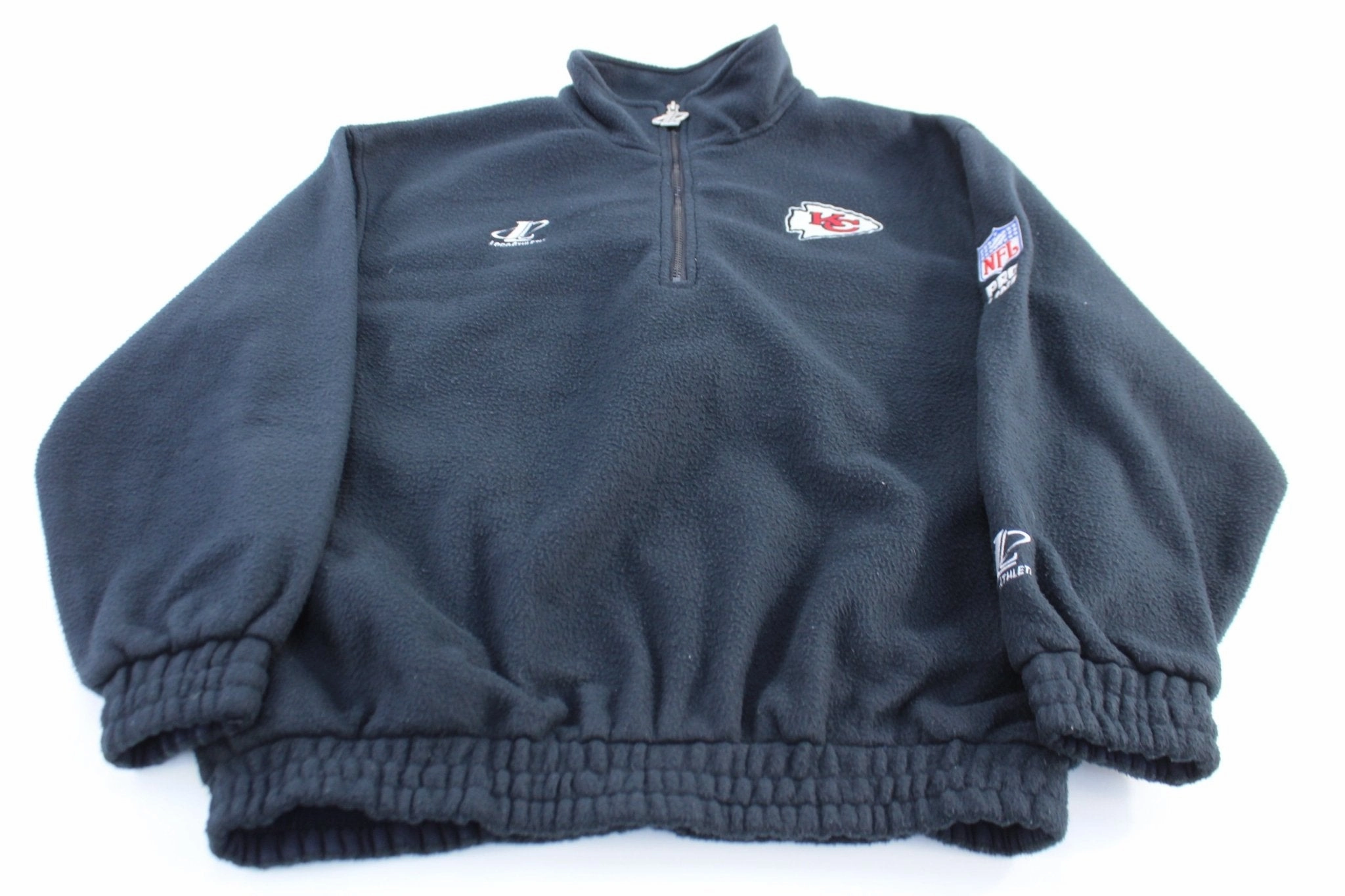 90's Kansas City Chiefs Football Logo Athletic Fleece Pullover Team-sports Focus