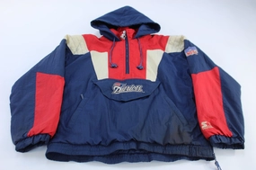 Layer Comfort 90's New England Patriots Football Starter Pullover Jacket