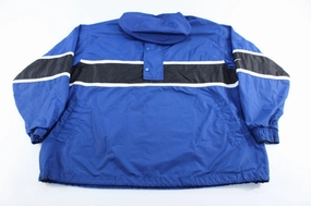 thrift - store find Camp Ready 90's Nike Embroidered Logo Black & Blue Pullover Jacket