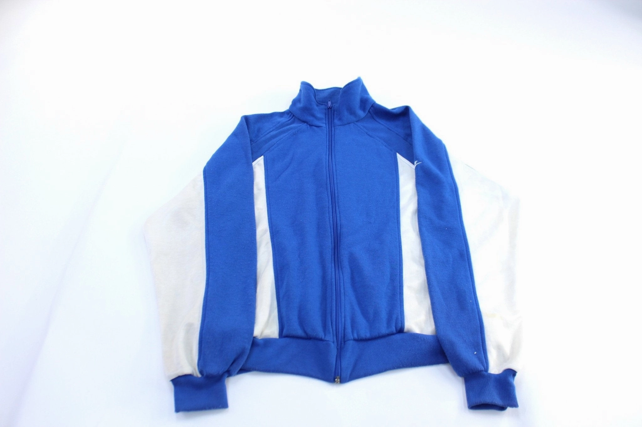 90's Nike Embroidered Logo Blue & White Track Jacket Thermal Comfort