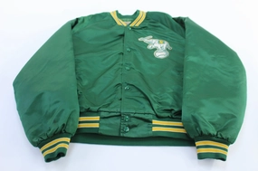 Solution 90's Oakland Athletics Chalk Line Bomber Jacket