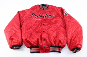 Budget 90's Primetime Embroidered Leon's Bulls Bomber Jacket