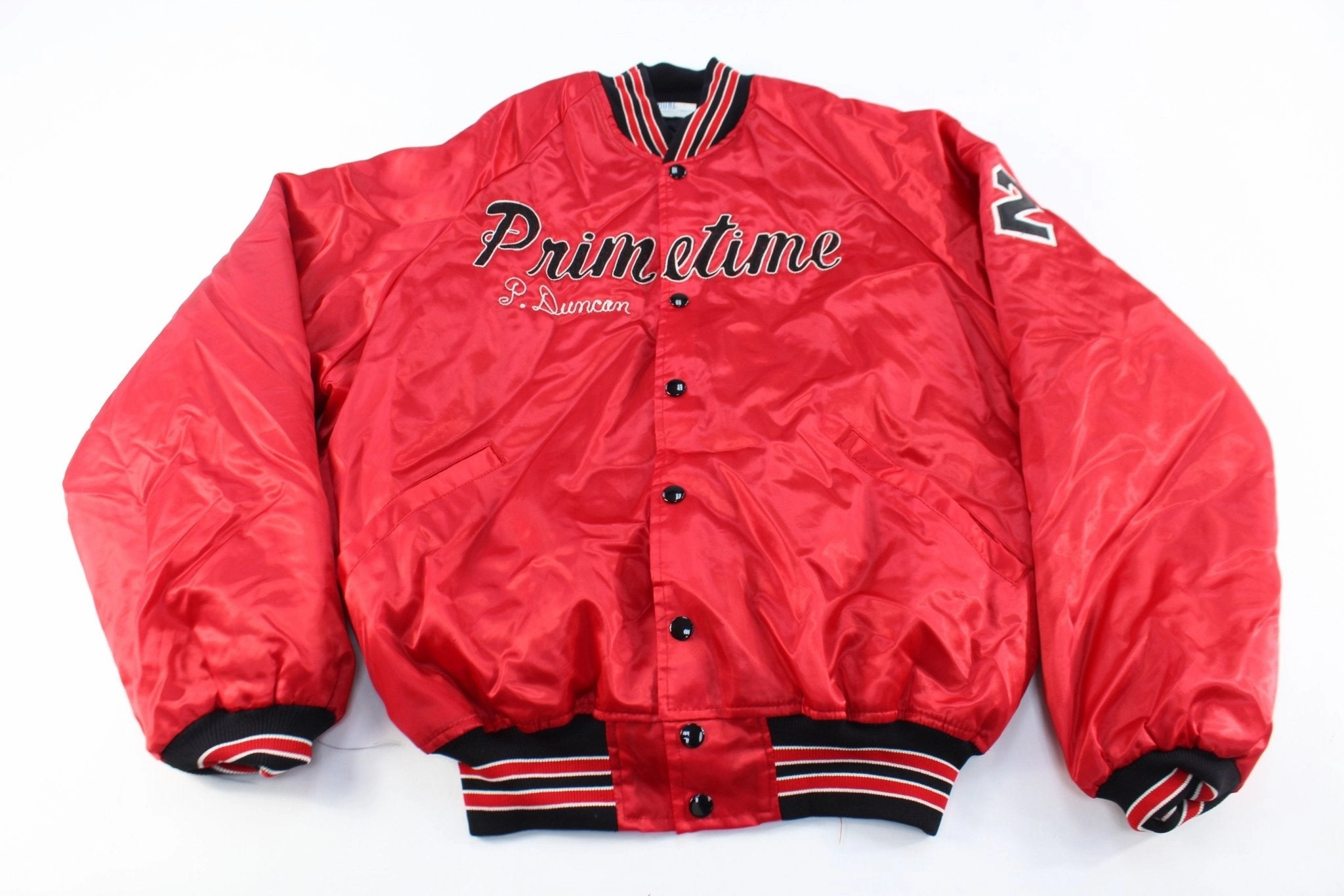 Budget 90's Primetime Embroidered Leon's Bulls Bomber Jacket