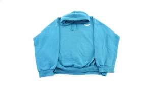 90's Reebok Embroidered Logo Teal Pullover Hoodie Windbreaker Tech