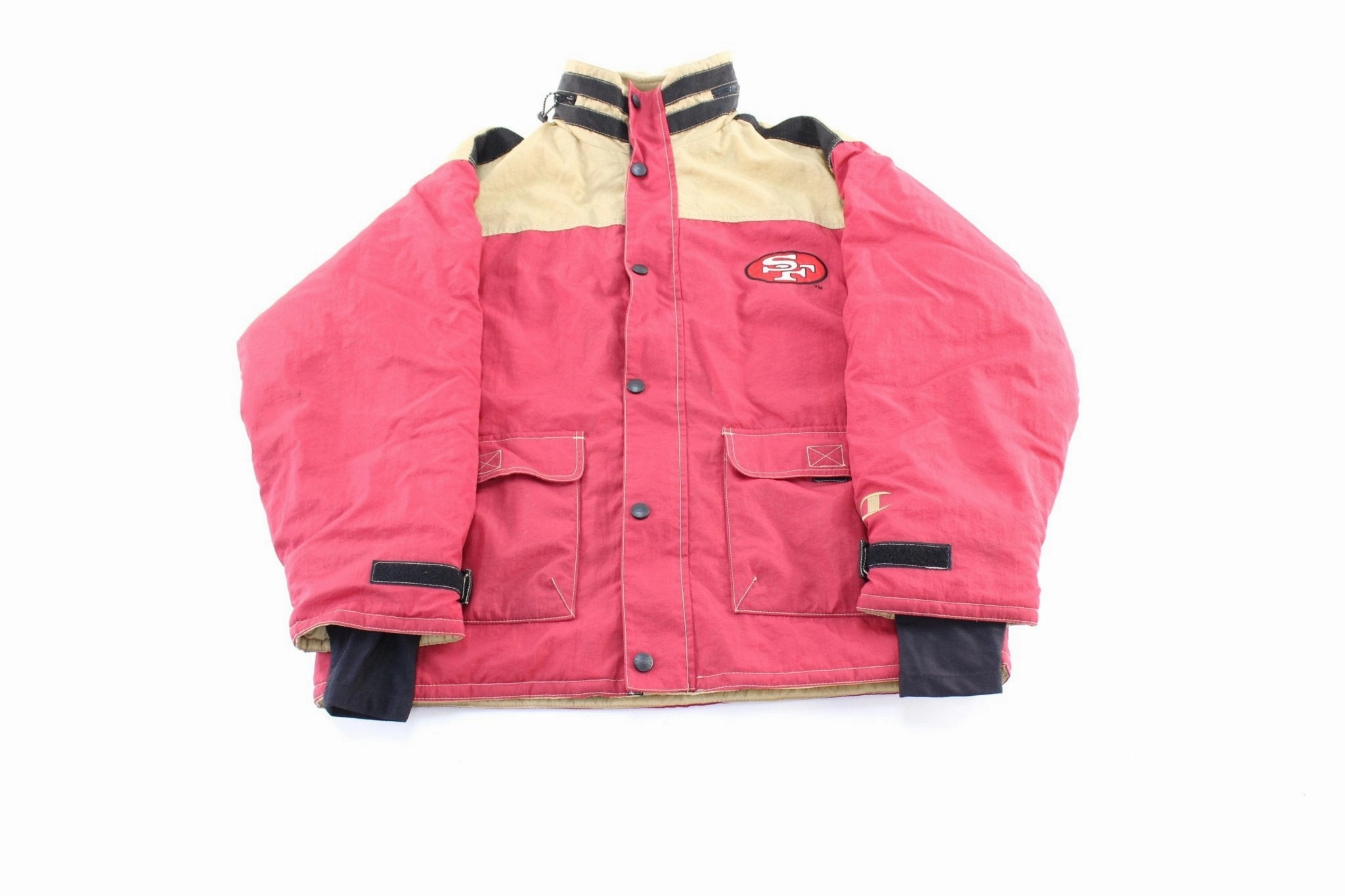 Packable Layer Smooth Feel 90's San Francisco 49ers Embroidered Champion Zip Up Jacket