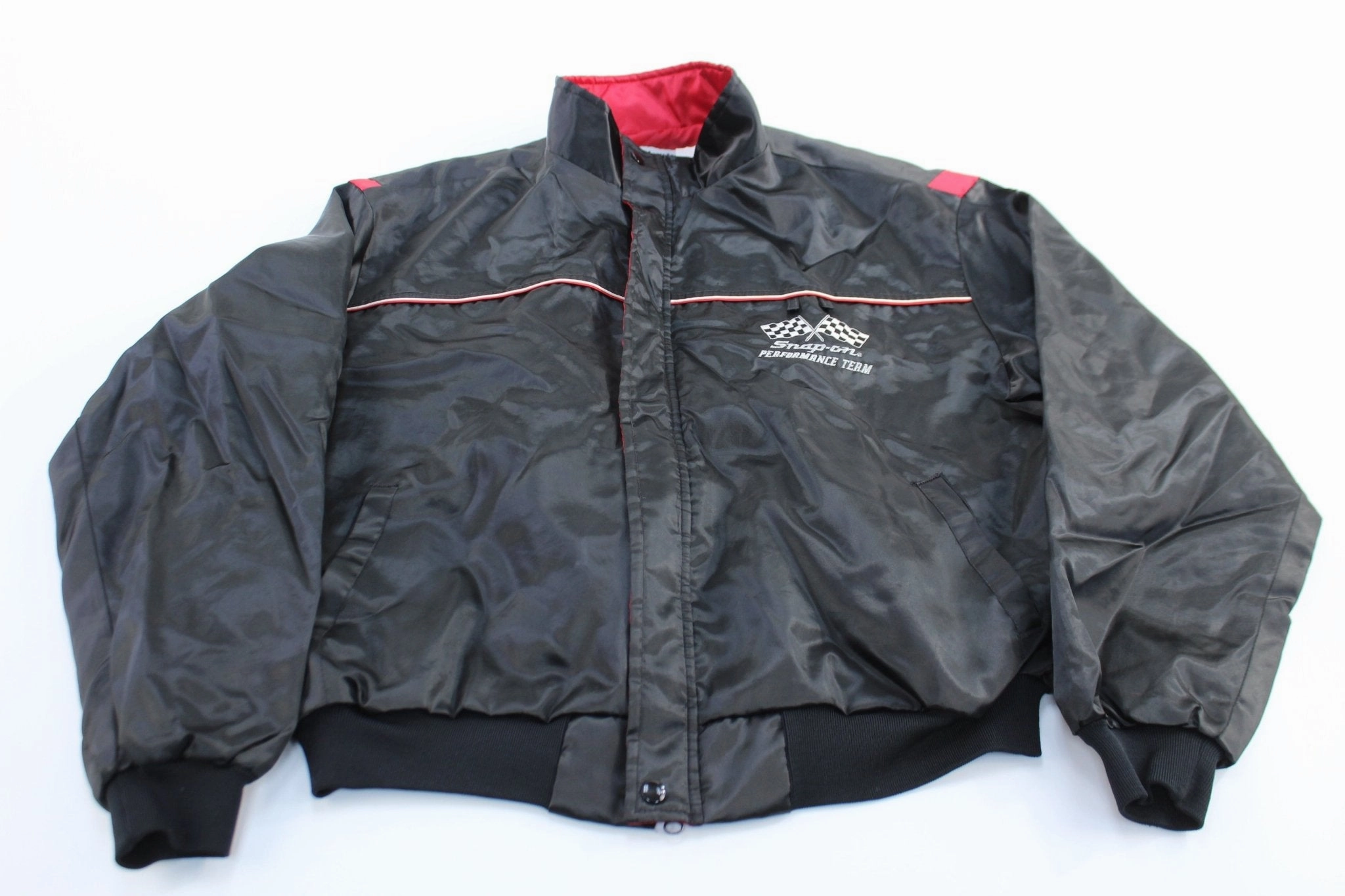 90's Snap-On Performance Team Embroidered Jacket Variable Baffle Sizing Indication