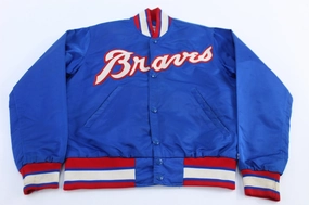 90's Starter Atlanta Braves Baseball Satin Bomber Jacket Option Resilience