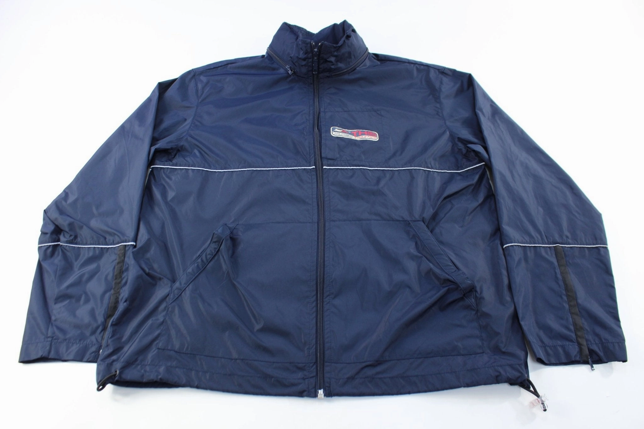 Stylish Protection Fashion Vibe 90's Tommy Hilfiger Athletics Navy Blue Zip Up Jacket