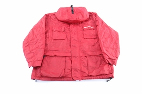 90's Tommy Hilfiger Embroidered Logo Red Zip Up Jacket Interchangeable Liner System