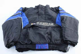 Beach Holiday Option 90's University of Kansas Embroidered Starter Pullover Jacket