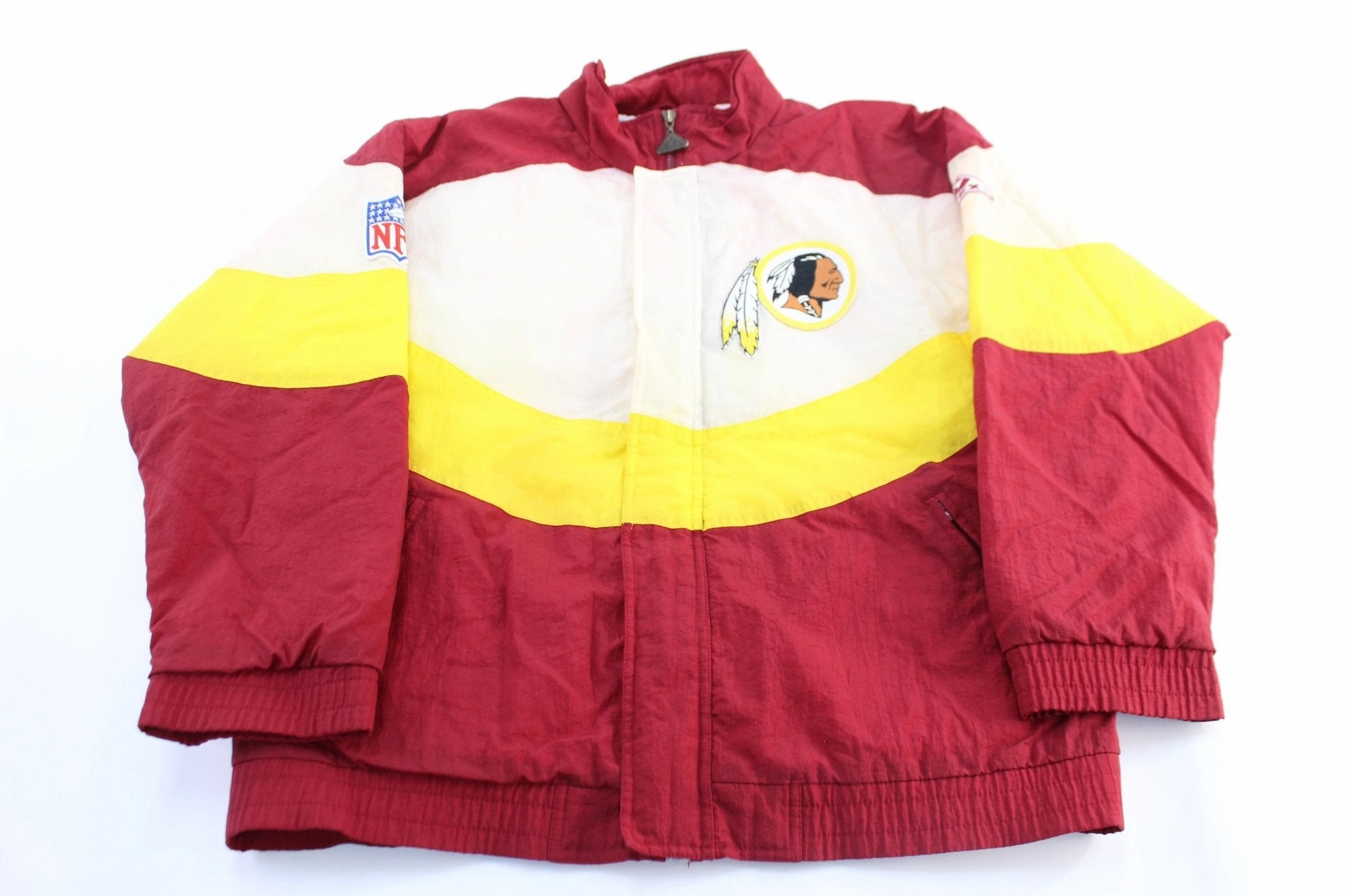 90's Washington Redskins Embroidered Apex One Zip Up Jacket Slim Layer Teflon Coated Fabric
