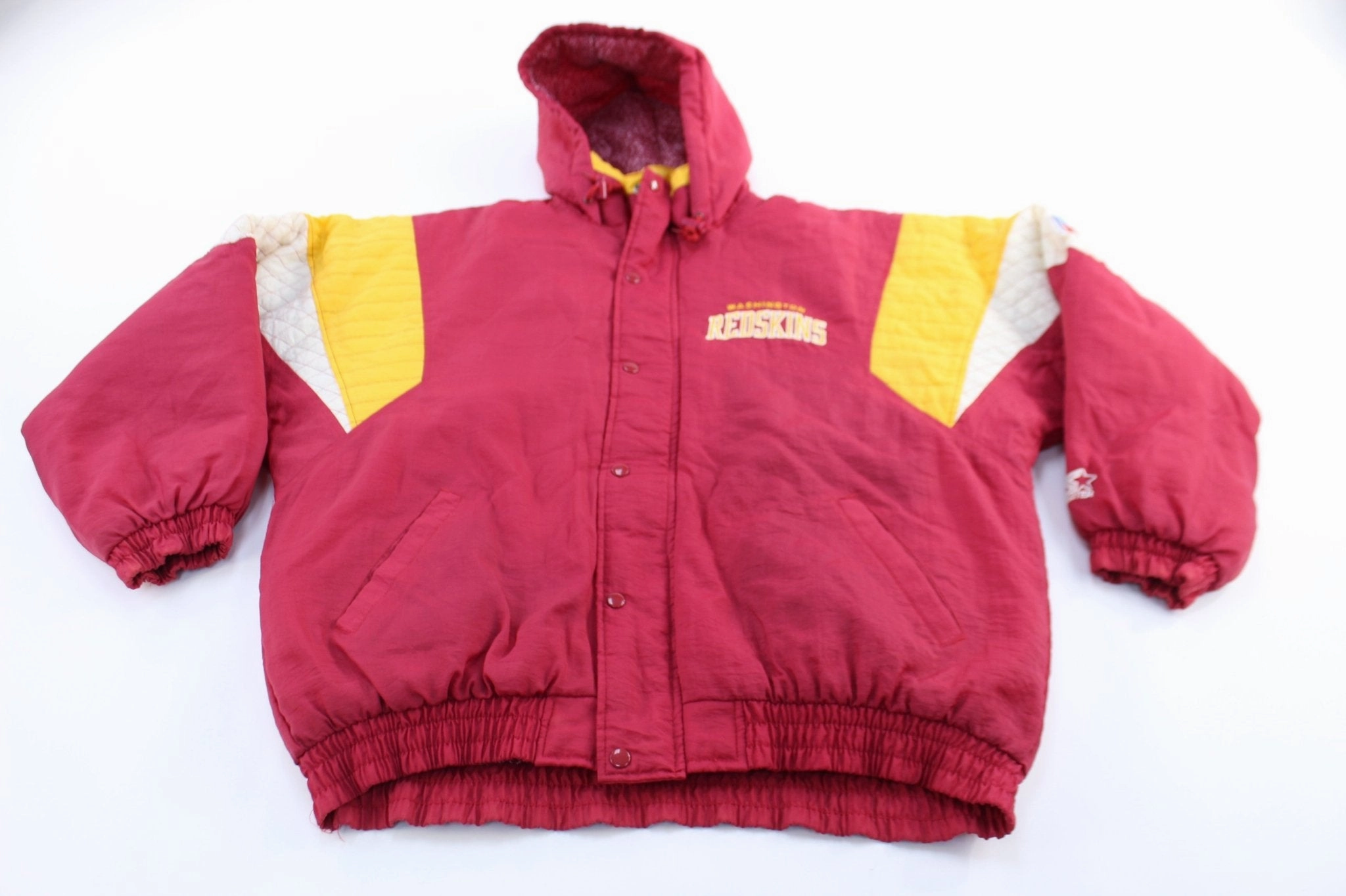 90's Washington Redskins Embroidered Starter Zip Up Jacket Document