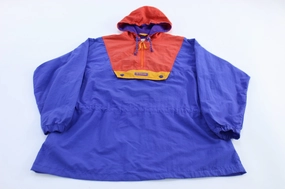 Interchangeable Collar System Everyday Look 90??s Women's Columbia Sportswear Colorblock Anorak Windbreaker