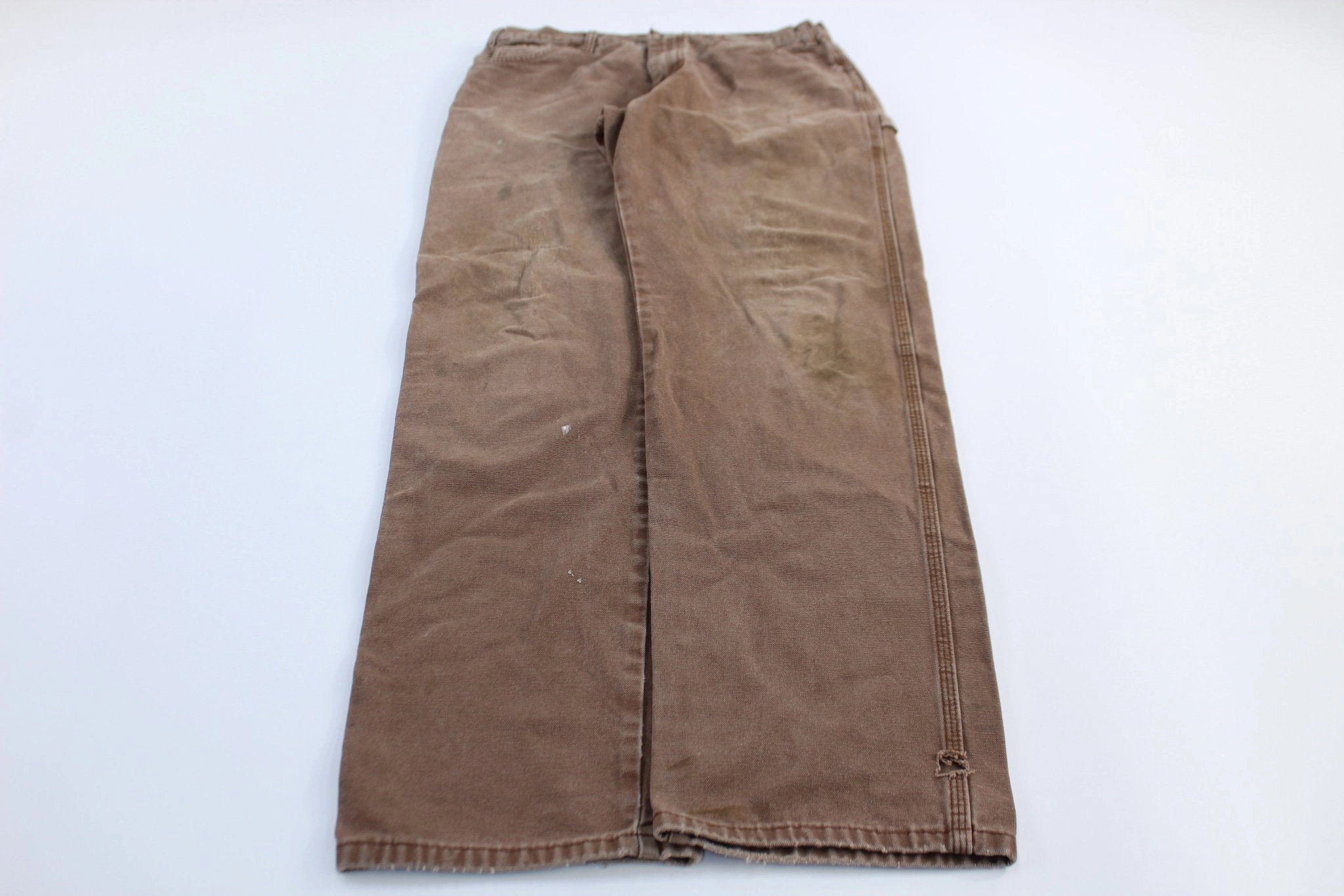 Dickie's Logo Patch Brown Carpenter Pants BreathableLining Layered Wear