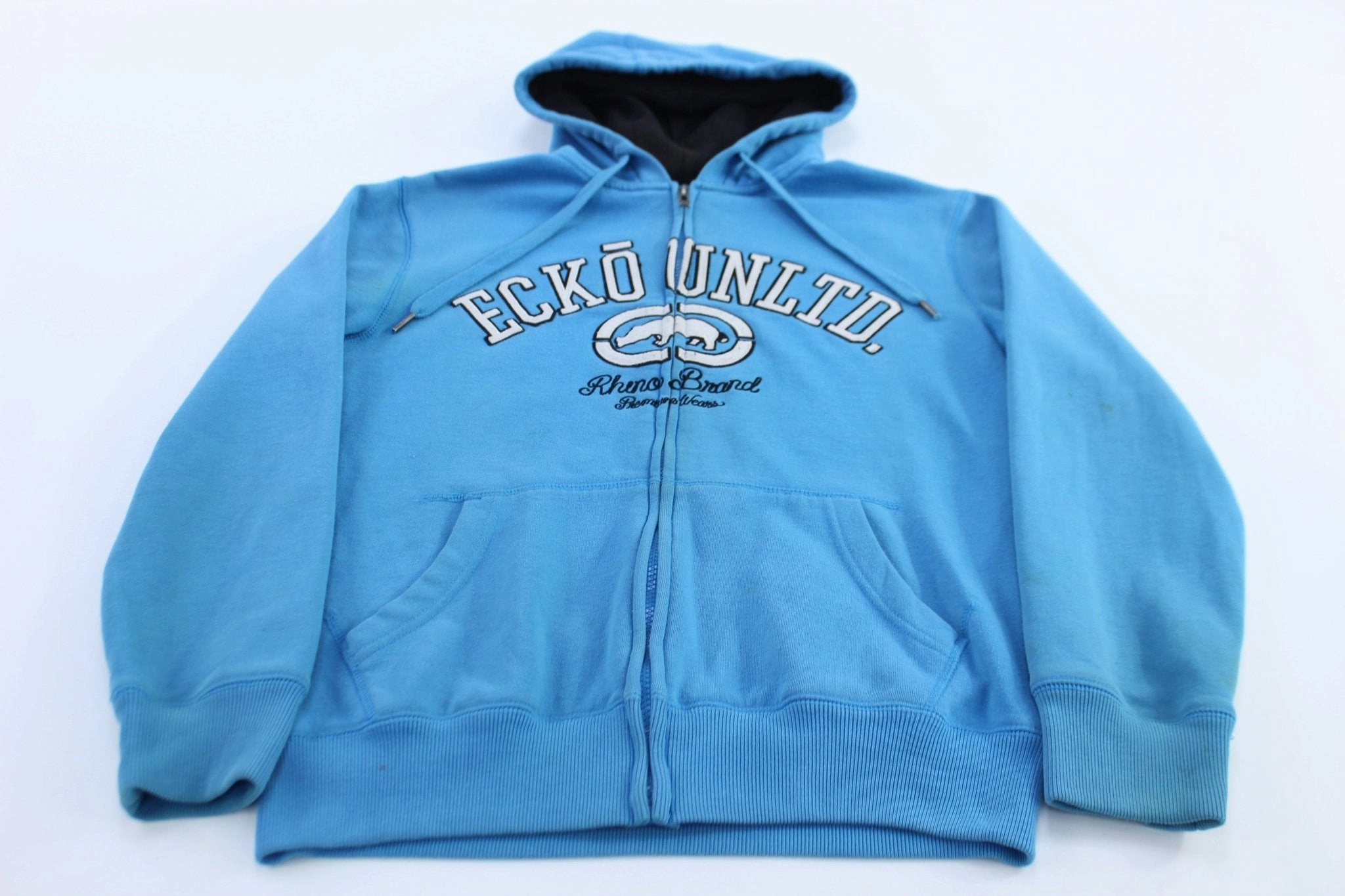 Crisp Air Maintain Ecko Unltd. Embroidered Logo Blue Full Zip Hoodie