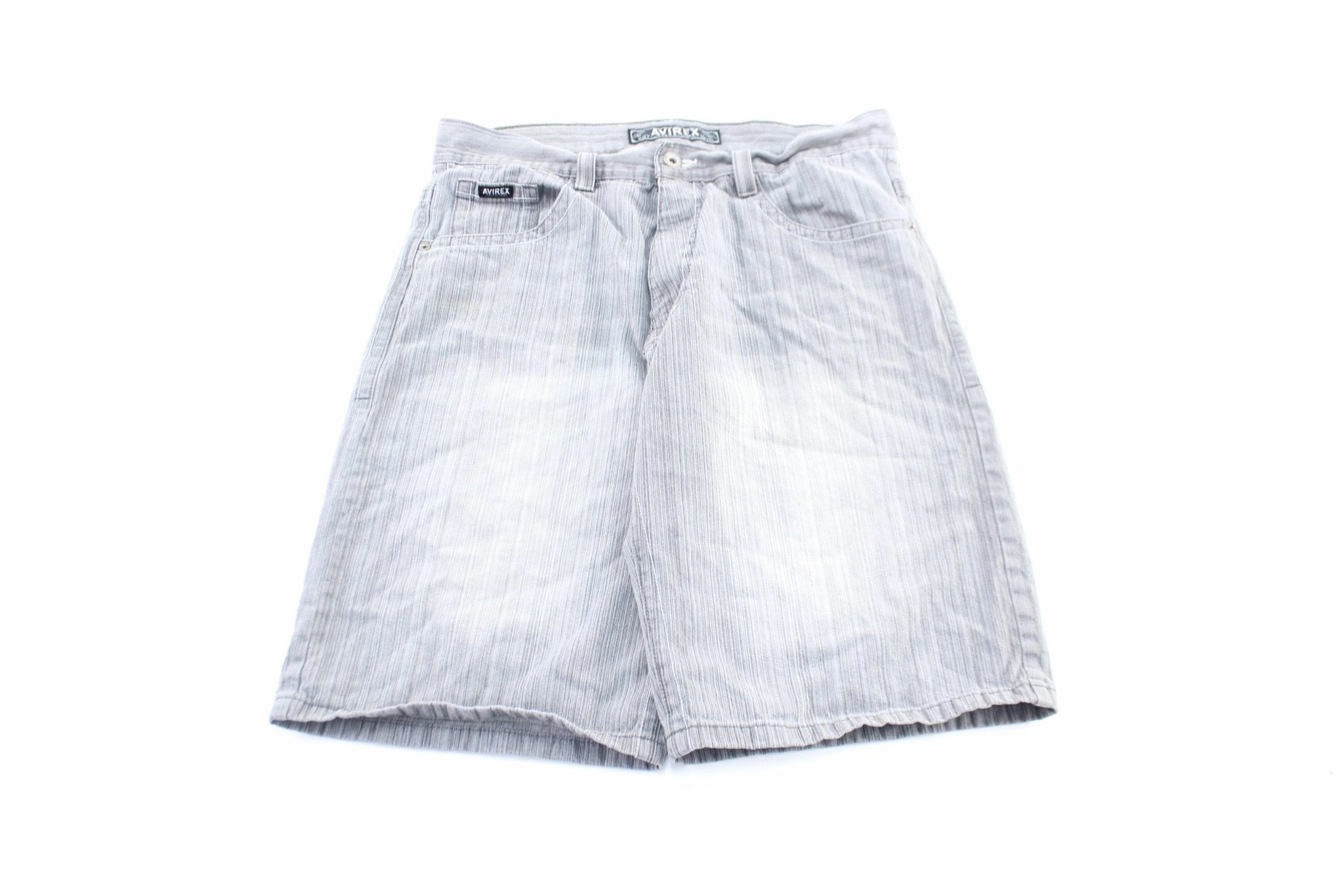 Chilly Comfort Y2K Avirex Grey Wash Denim Shorts