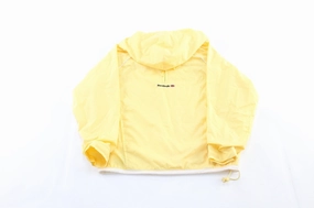Women's Reebok Embroidered Logo Yellow Windbreaker Pullover Conditioner