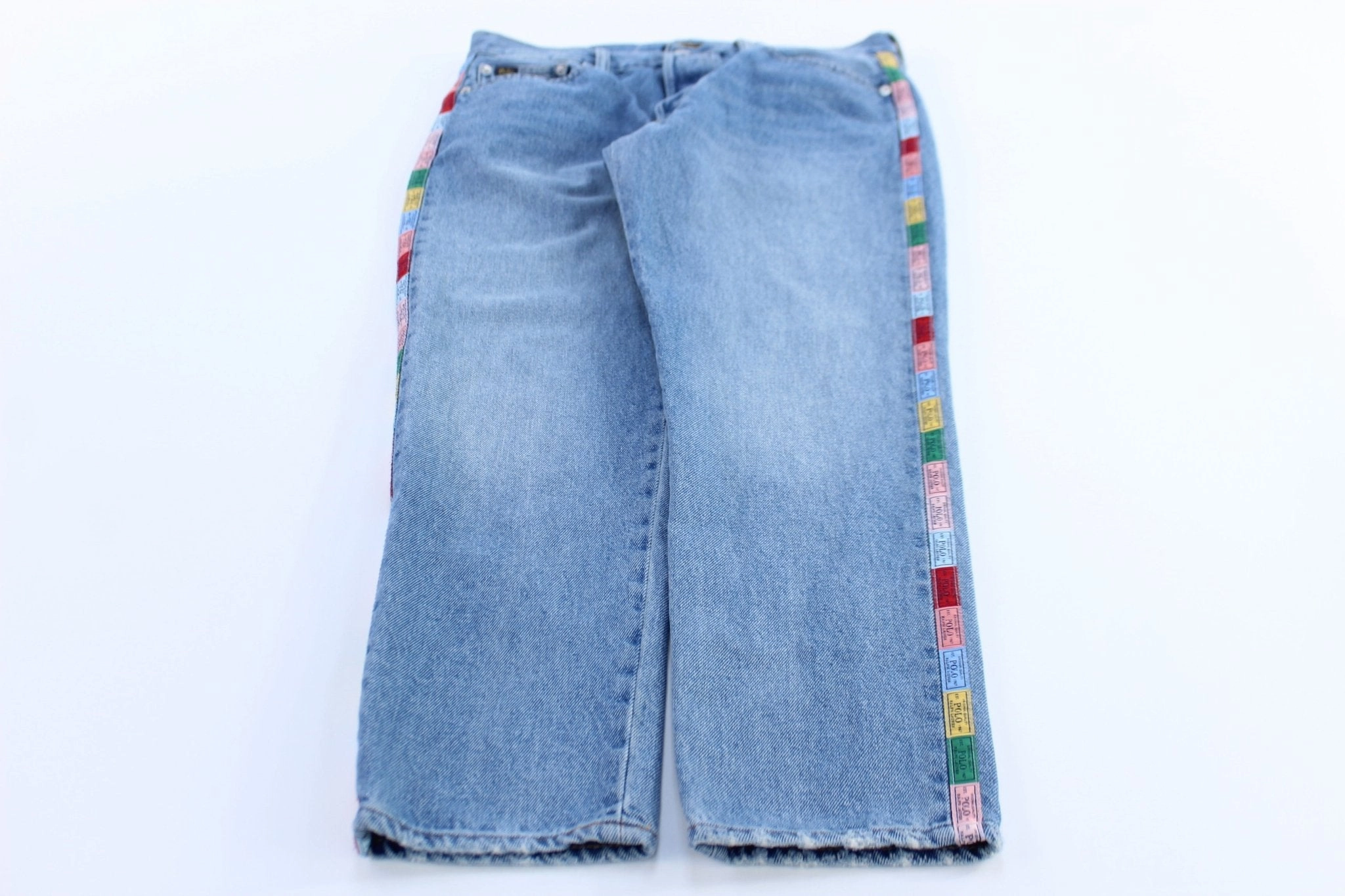 Active Performance Women's Polo by Ralph Lauren Multi Logo Tape Denim Jeans