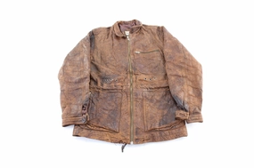 Relationship Adam Spencer Brown Leather Zip Up Jacket