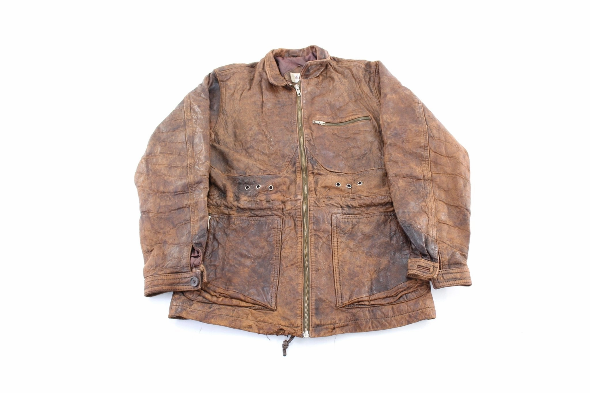 Relationship Adam Spencer Brown Leather Zip Up Jacket