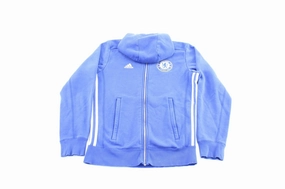 Weather Ease Adidas Embroidered Logo Chelsea Football Club Striped Zip Up Jacket