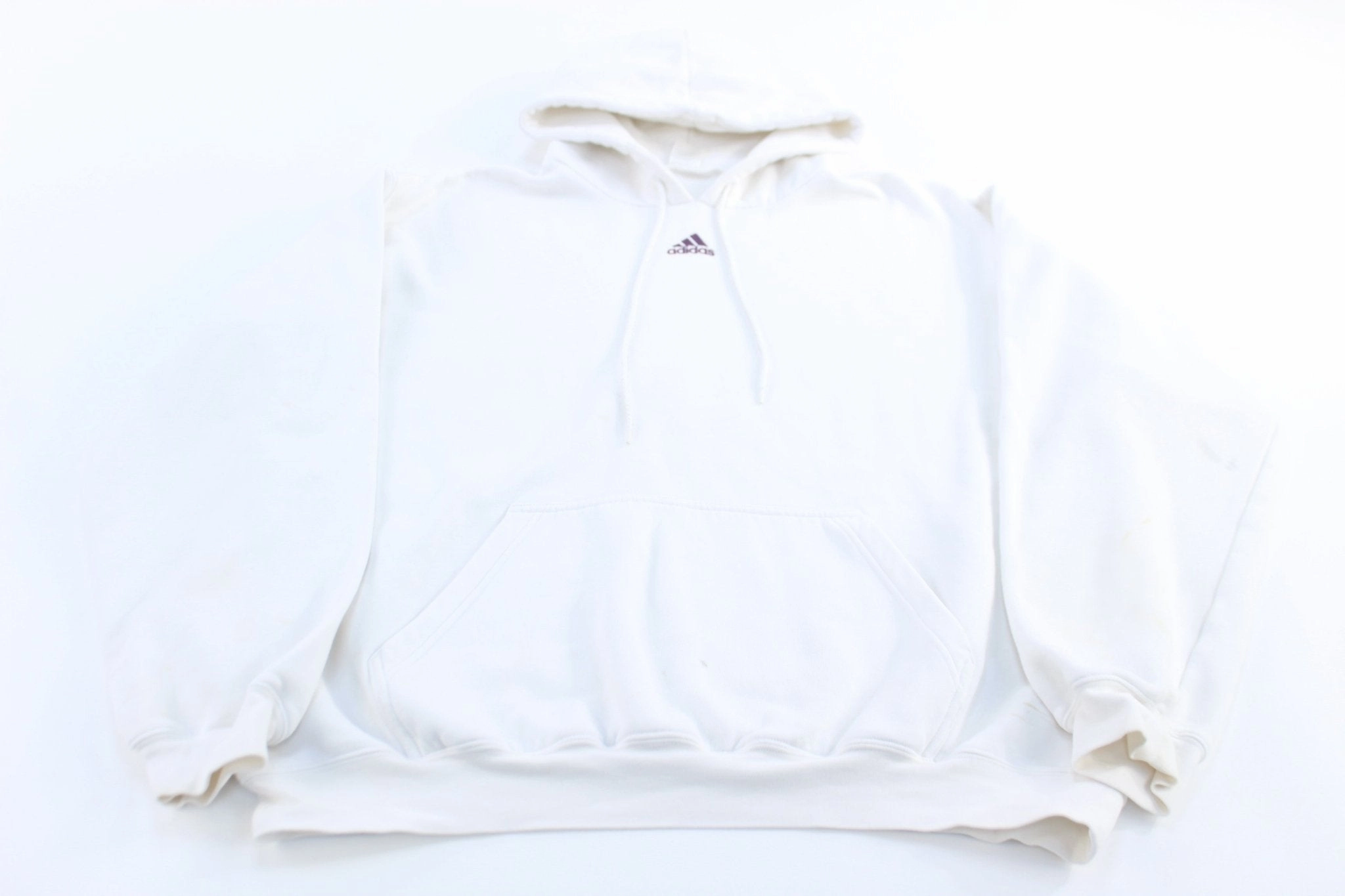 Tear Resistant Fabric Mother's Day Adidas Embroidered Logo White Pullover Hoodie