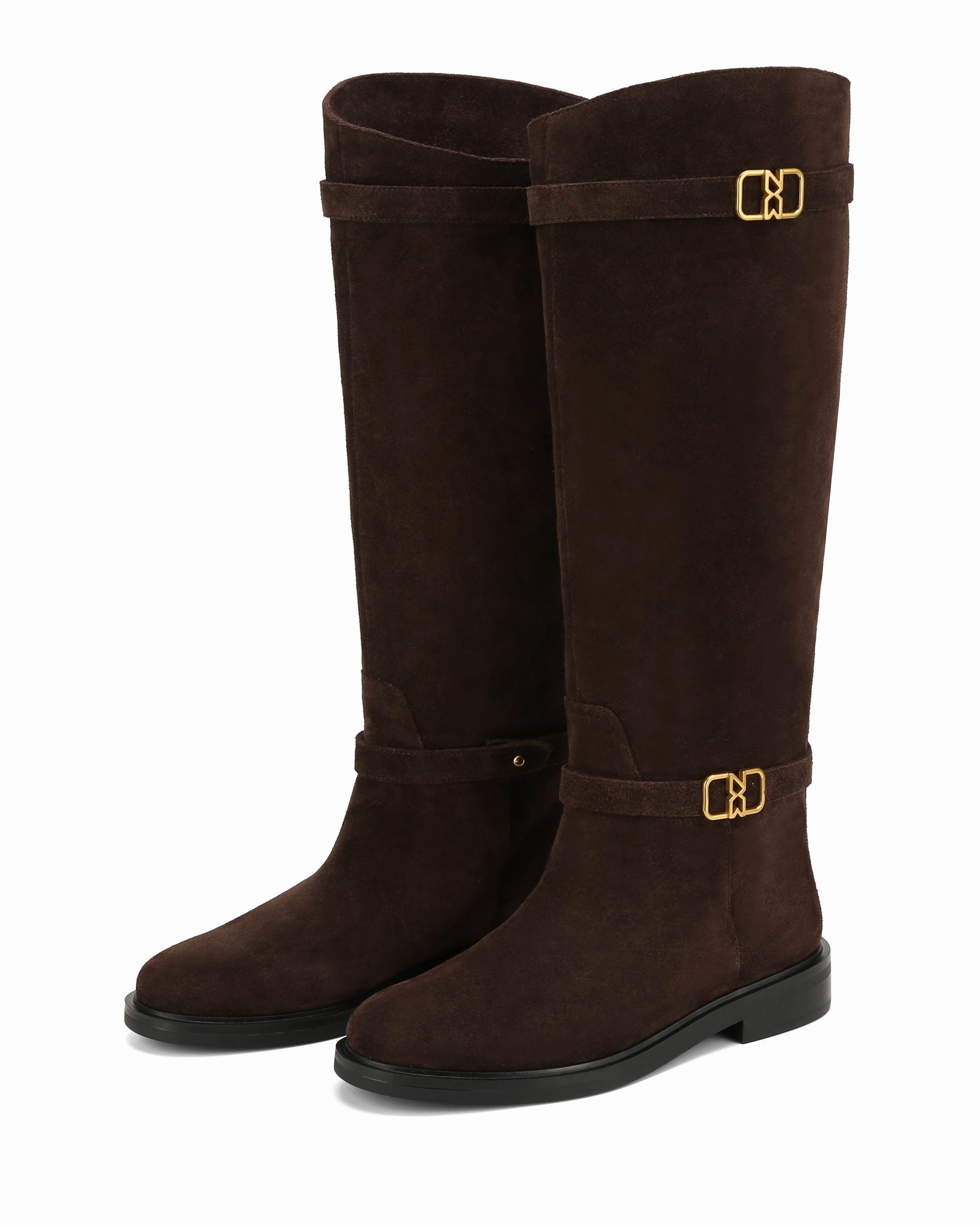 Sicily Brown Suede Heeled Style