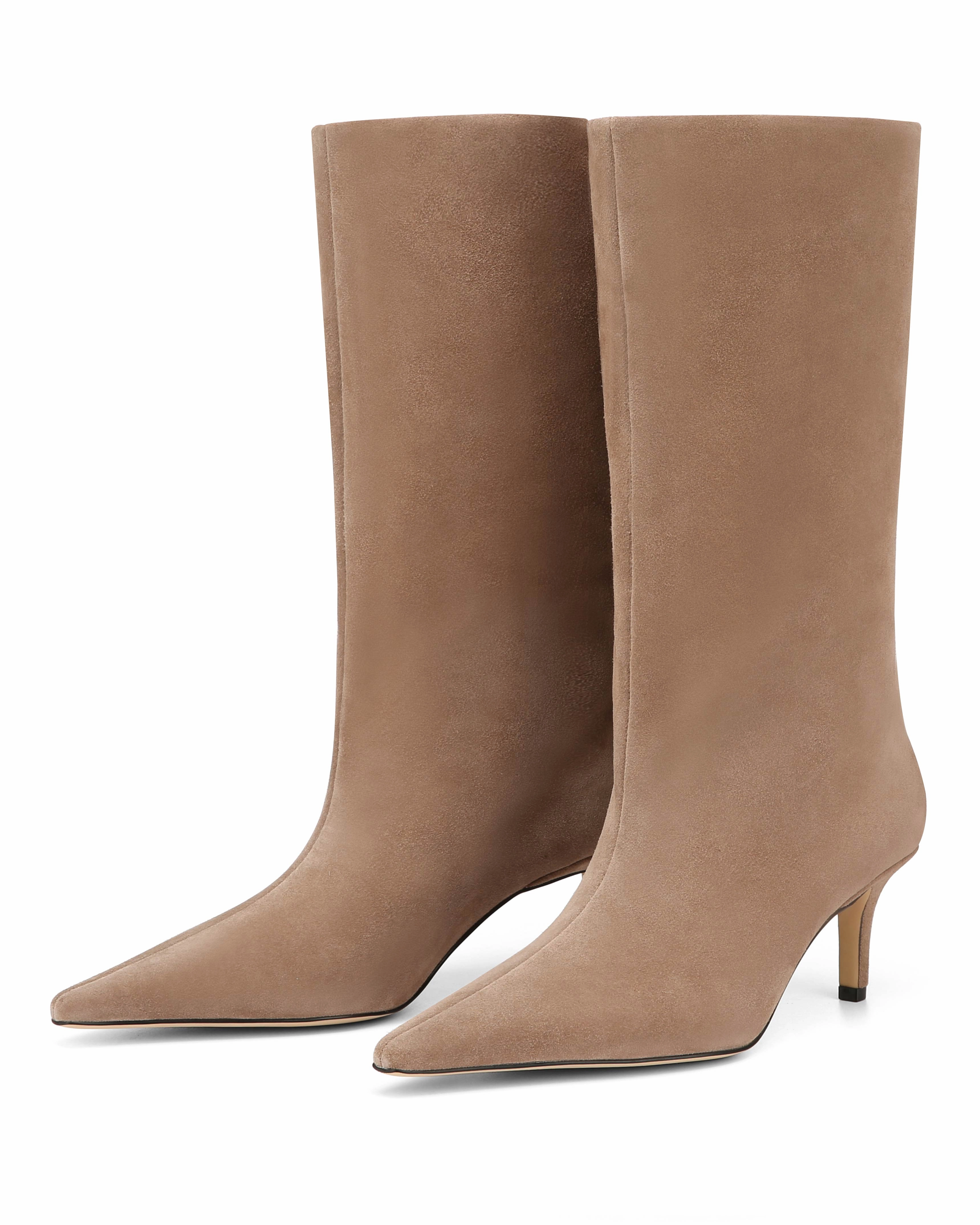Tilda Snip Beige Suede Work Chicfit