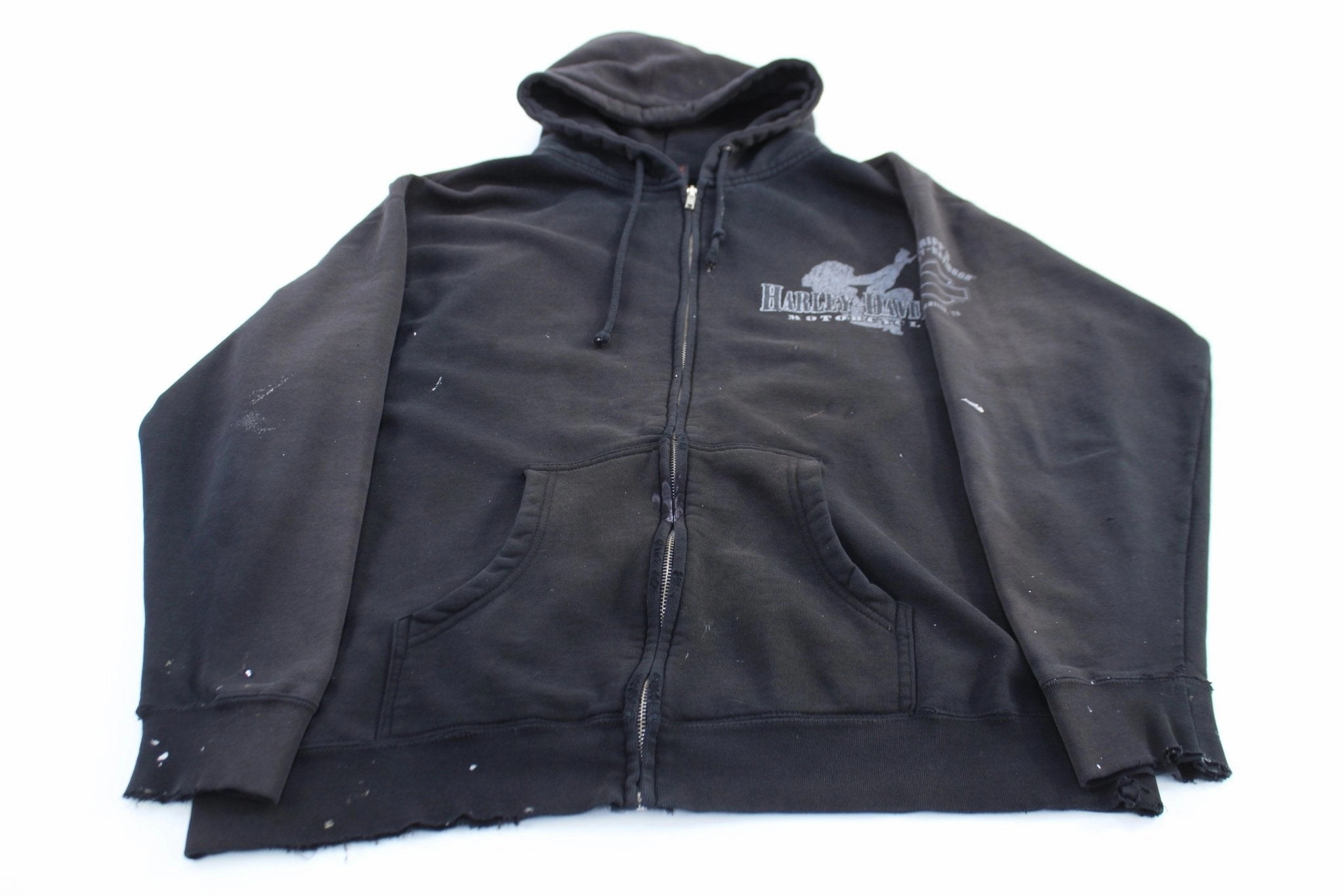 Art age - appropriate Harley Davidson Motorcycles Black Full Zip Jacket